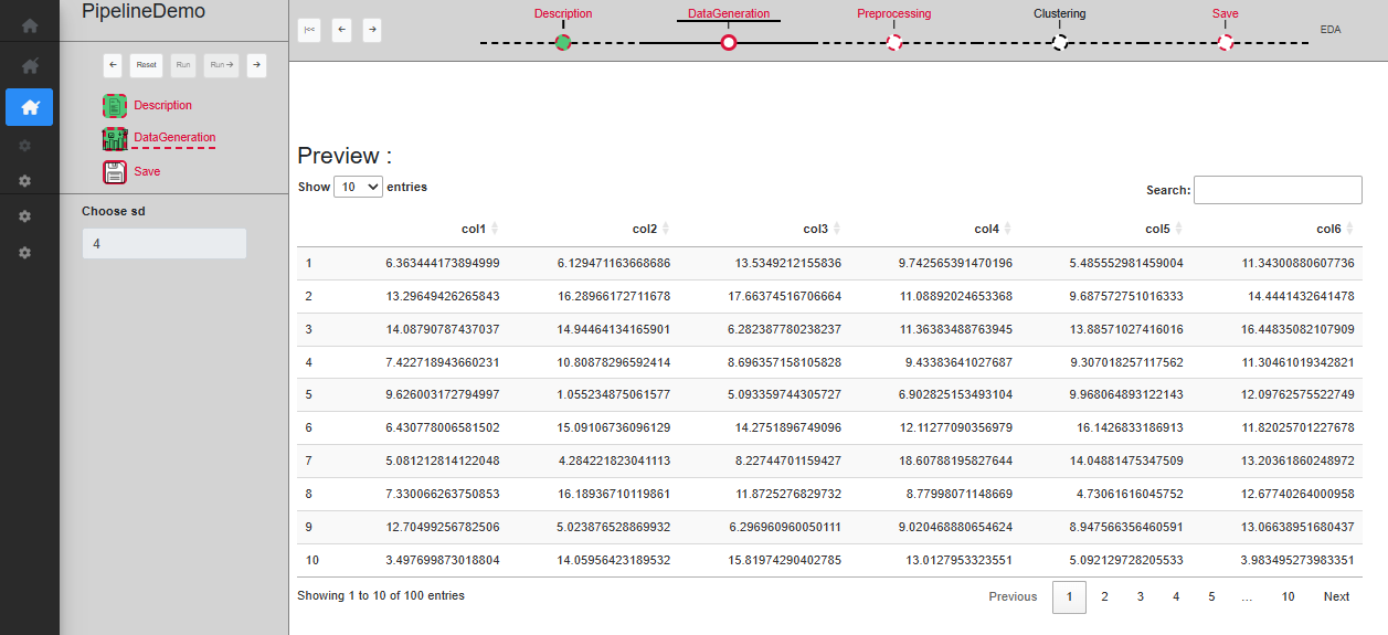 Step Data generation